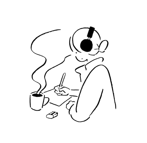 Illustration of a person writing a task list